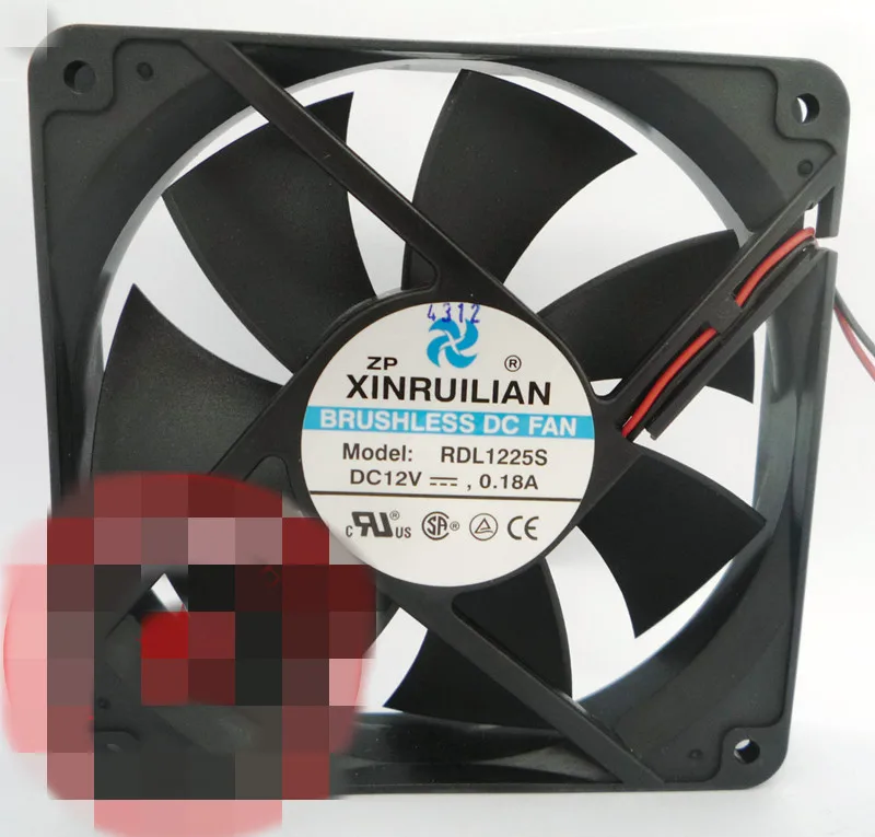 

New 12025 12cm rdl1225s 12V 0.18a two-wire large air volume silent fan