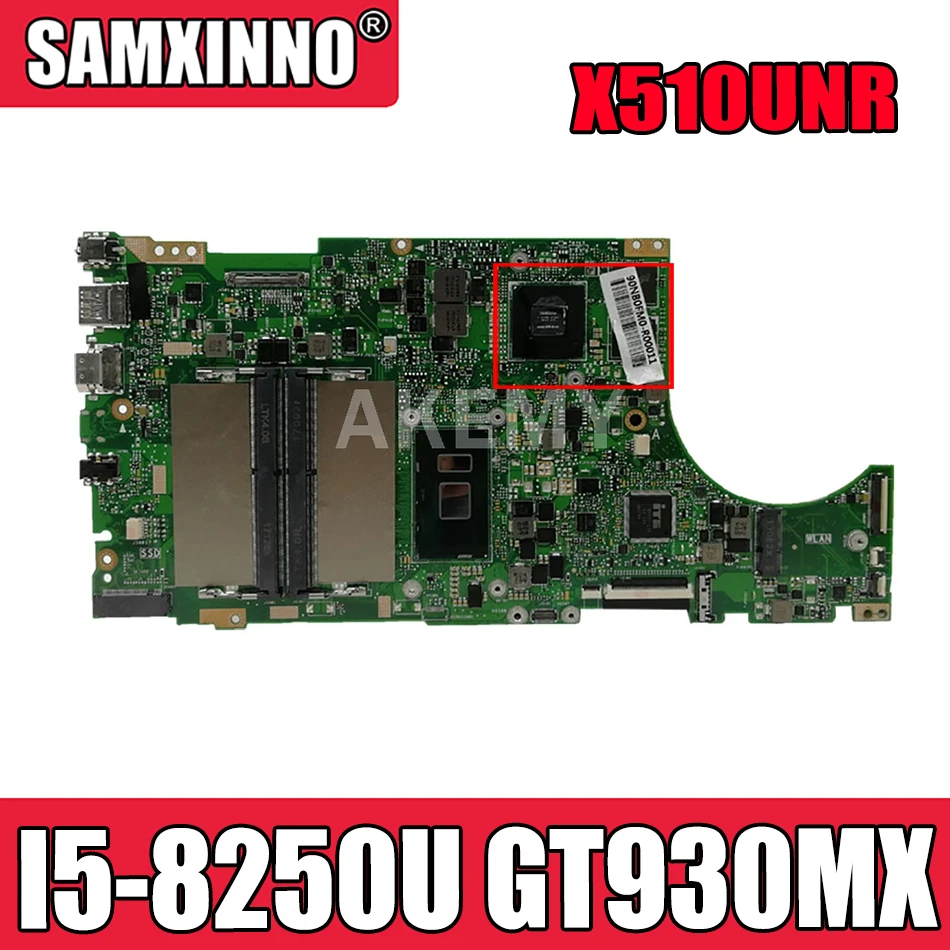 

X510UNR original mainboard for ASUS X510URR X510UN X510UR X510UQ with I5-8250U GT930MX Laptop motherboard