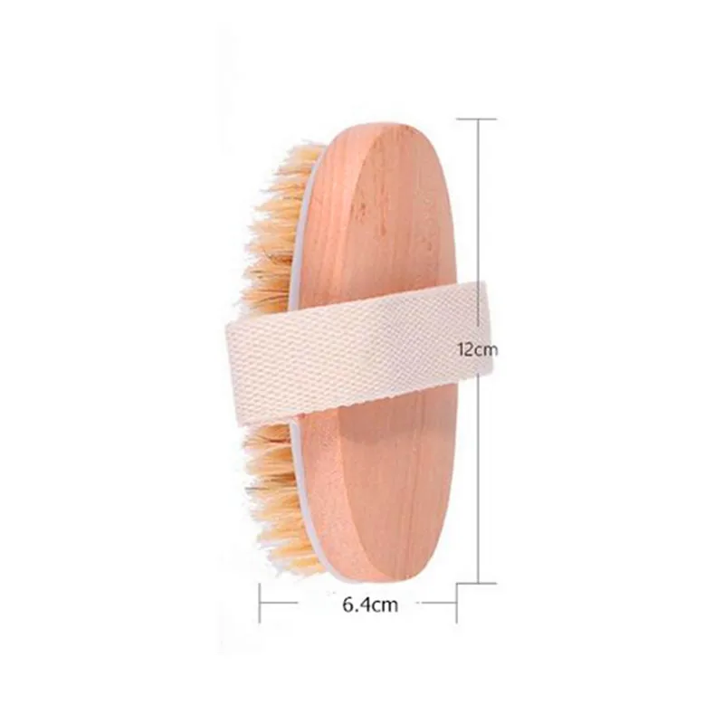 

1 pc Natural Bristle Skin Body Brush Handle Scrub Skin Massage Shower Feet Rubbing Bath Brush For Bathroom Accessories