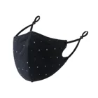 Маска для взрослых, черные маски унисекс, многоразовая Женская трехслойная маска для рта, черная хирургическая маска