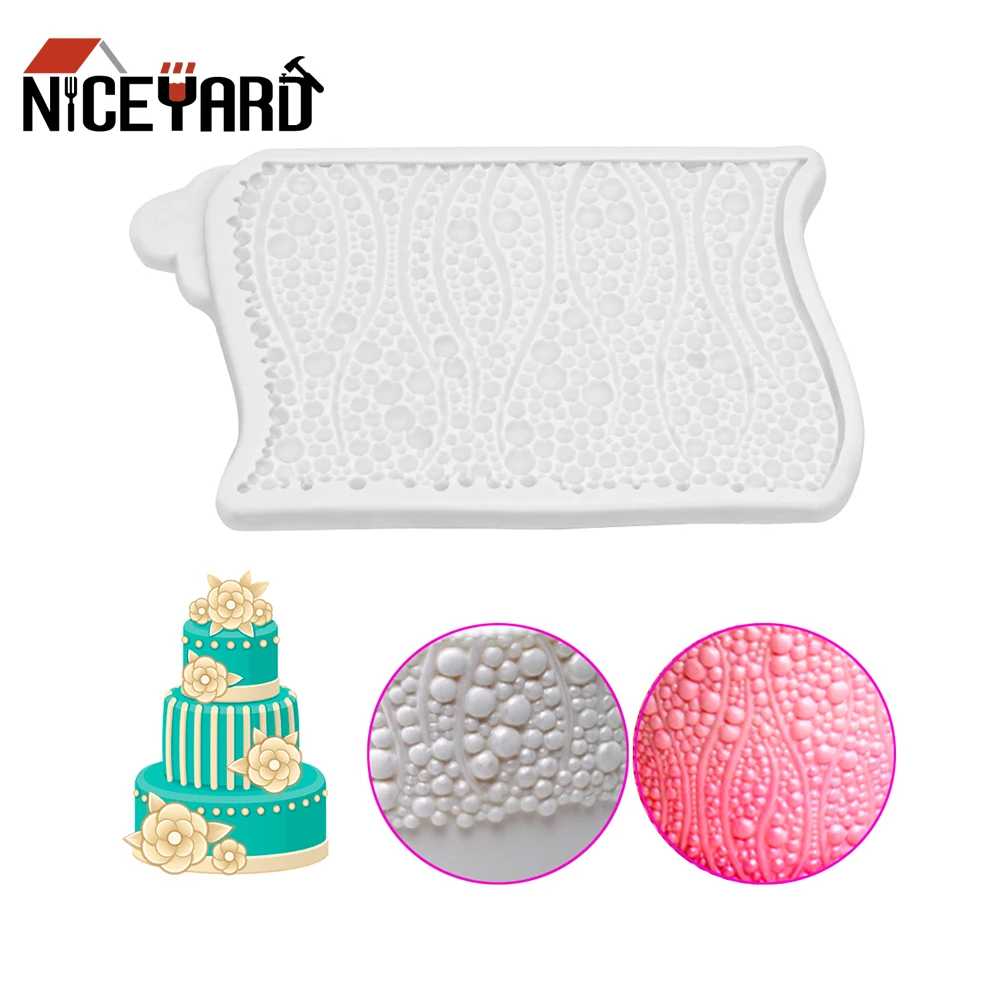 Силиконовая форма NICEYARD для торта с мастикой узор в виде пузырьков на день