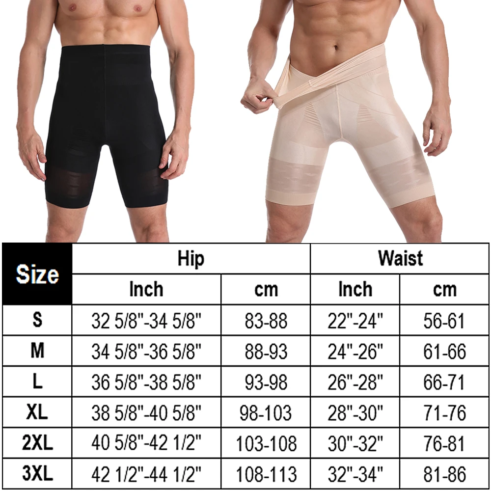 

Men Body Shaper Waist Trainer Slimming Shorts High Waist Shapewear Modeling Panties Boxer Briefs Stretch Tummy Control Underwear