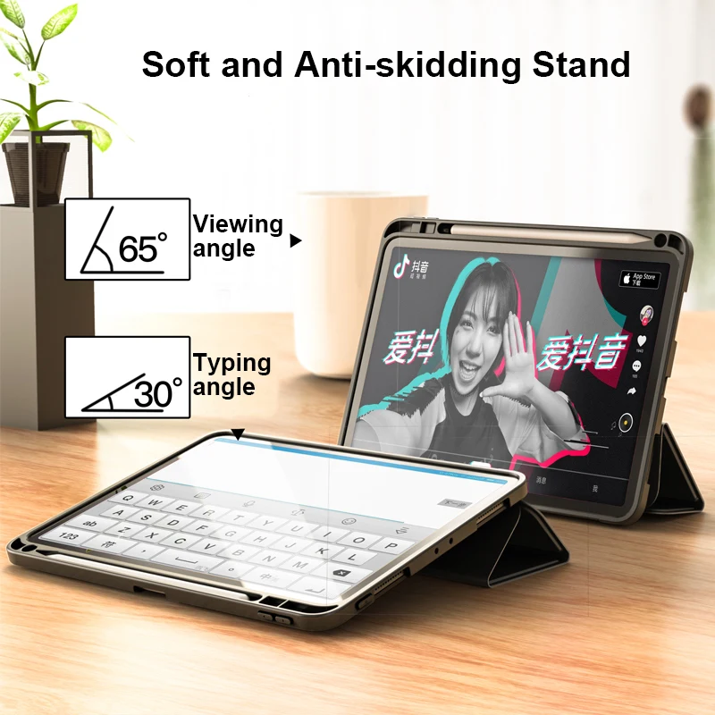 

Auto Wake Sleep Magnetic Tablet Case for iPad Pro 11 inch (2020) A2228 A2230 A2068 Protective Stand Cover With Pencil Holder