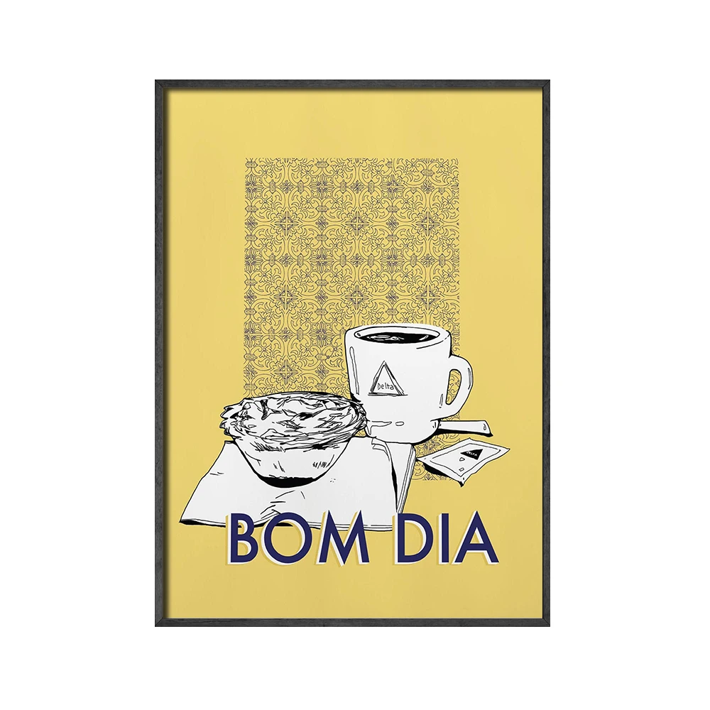Настенная картина BOM DIA Португалия минимализм постер для кухни кофе Картина на