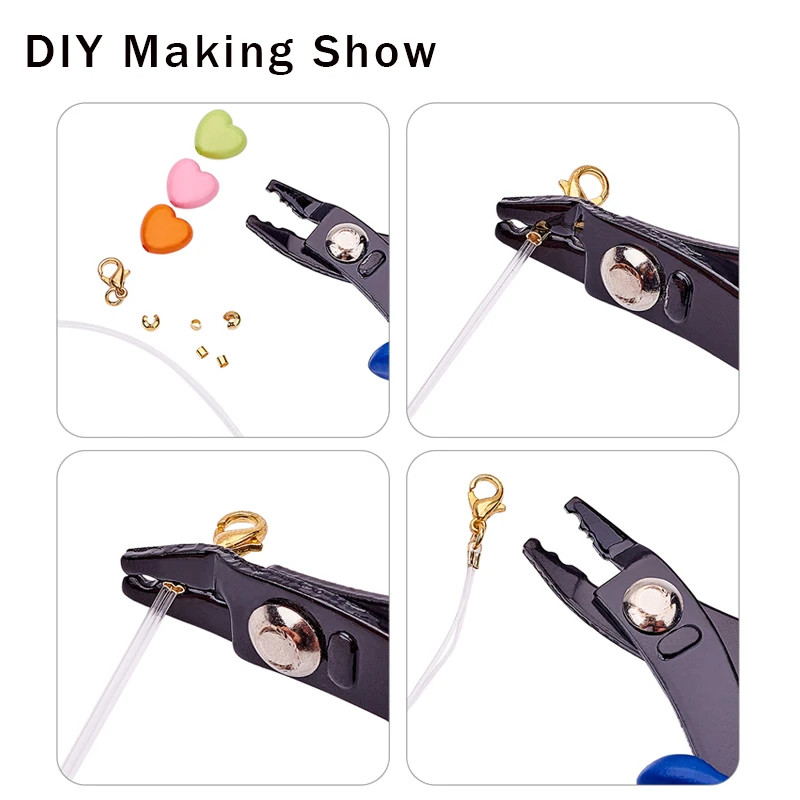 45 # стальные инструменты для ювелирных изделий щипцы обжимных бусин DIY