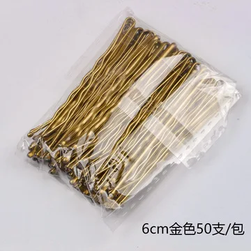 

50/100 Pcs 4 colors 5/6cm Hair Clip Lady Hairpins Curly Wavy Grips Hairstyle Hairpins Women Bobby Pins Styling Hair Accessories