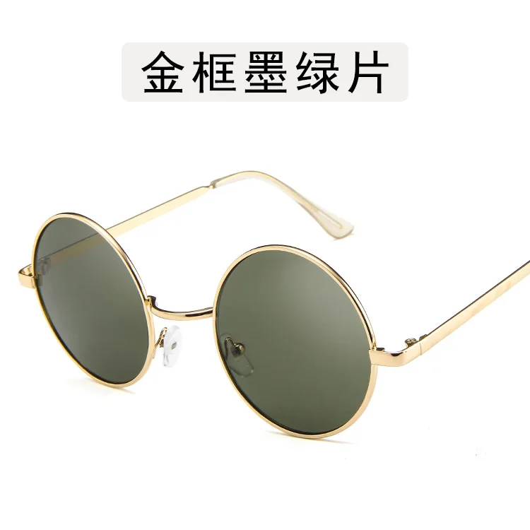

Retro Classic Vintage Round Polarized Sunglasses Men Brand Designer Sun Glasses Women Metal Frame Black lens Eyewear Driving