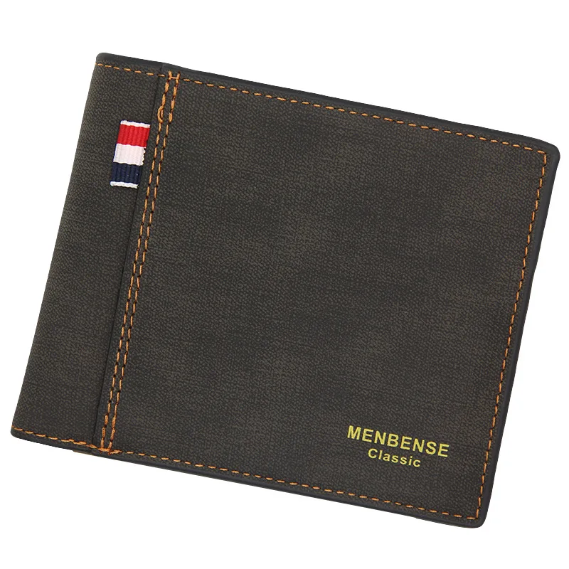 

2021 New Frosted Men's Wallet Short Large-Capacity Fashion Retro Business Wallet