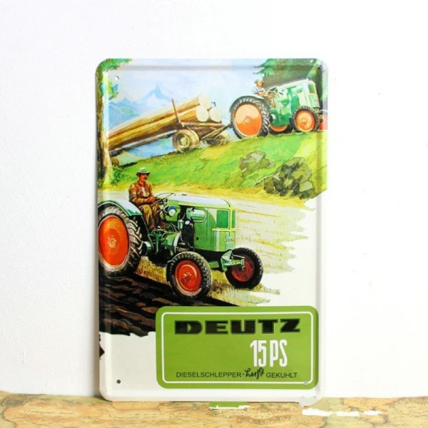 Трактор винтажные оловянные знаки Ретро металлический знак антикварная