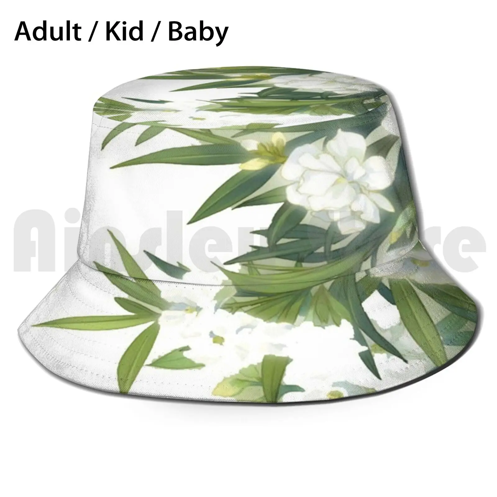 

Красивое зеленое растение с белыми цветами Солнцезащитная шляпа складные УФ-защита зеленые цветы натуральные белые цветы дикие цветы