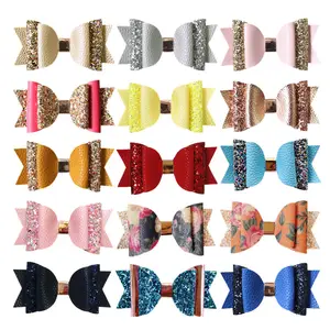 2 шт., заколки для волос из ПУ кожи, 10,5 см