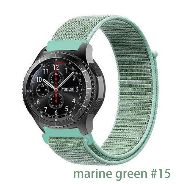 Ремешок для gear s3 Frontier samsung Galaxy watch 46 мм active 2 huawei watch gt 2 amazfit bip nato ремешок 22 мм ремешок для часов браслет - Цвет ремешка: marine green 15