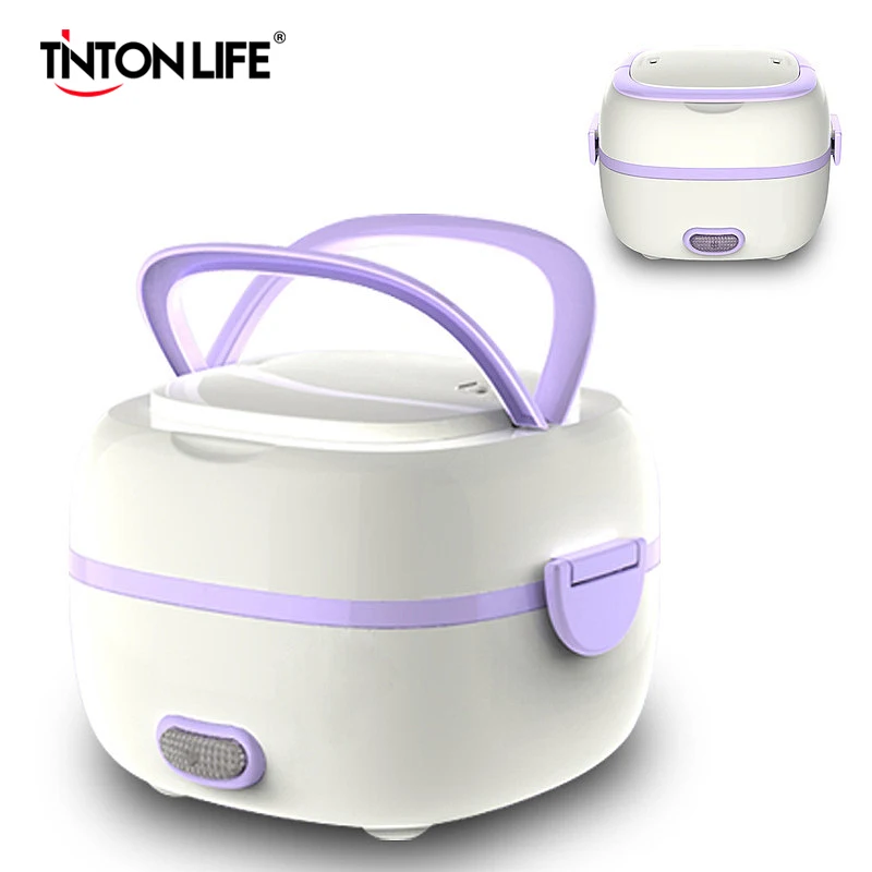 

Mini Rice Cooker Thermal Heating Electric Lunch Box 2 Layers Portable Food Steamer Cooking Container Multifunctional Lunchbox