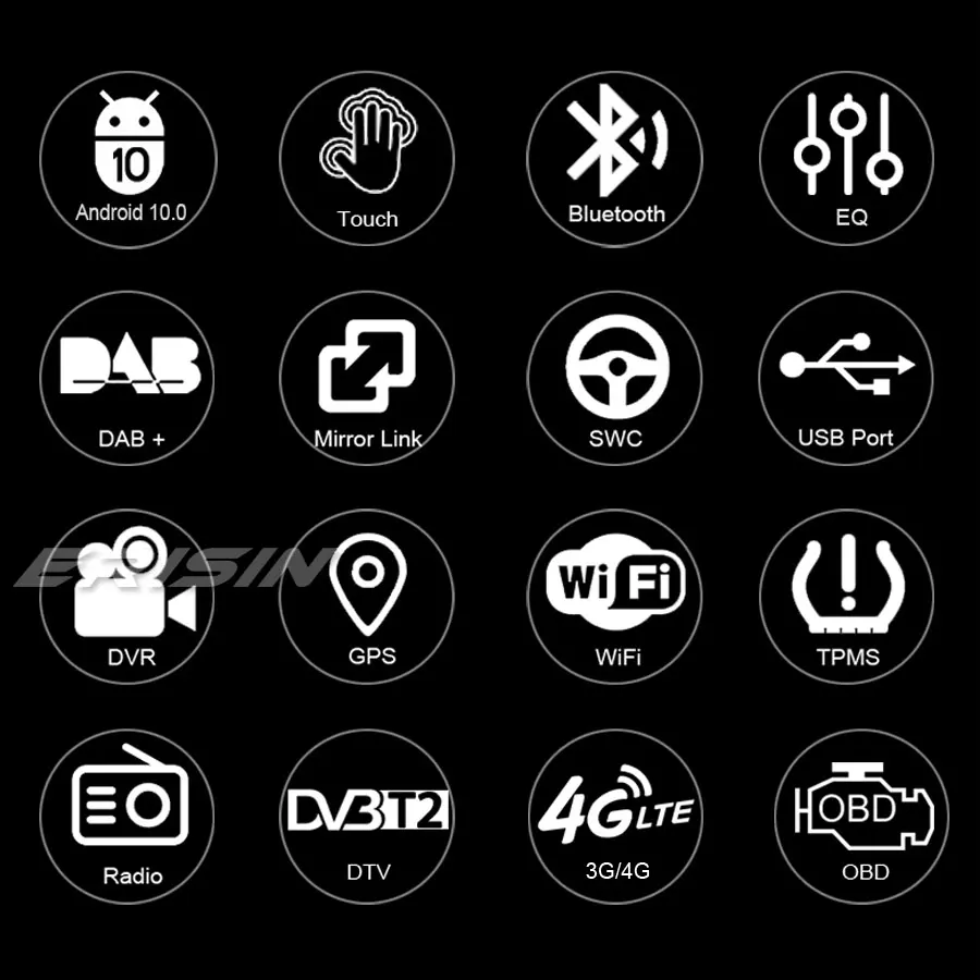 Erisin 5125 Android 10 0 автомобильная стереосистема для Fiat Fiorino Citroen Nemo Peugeot Bipper DAB + SatNav CarPlay