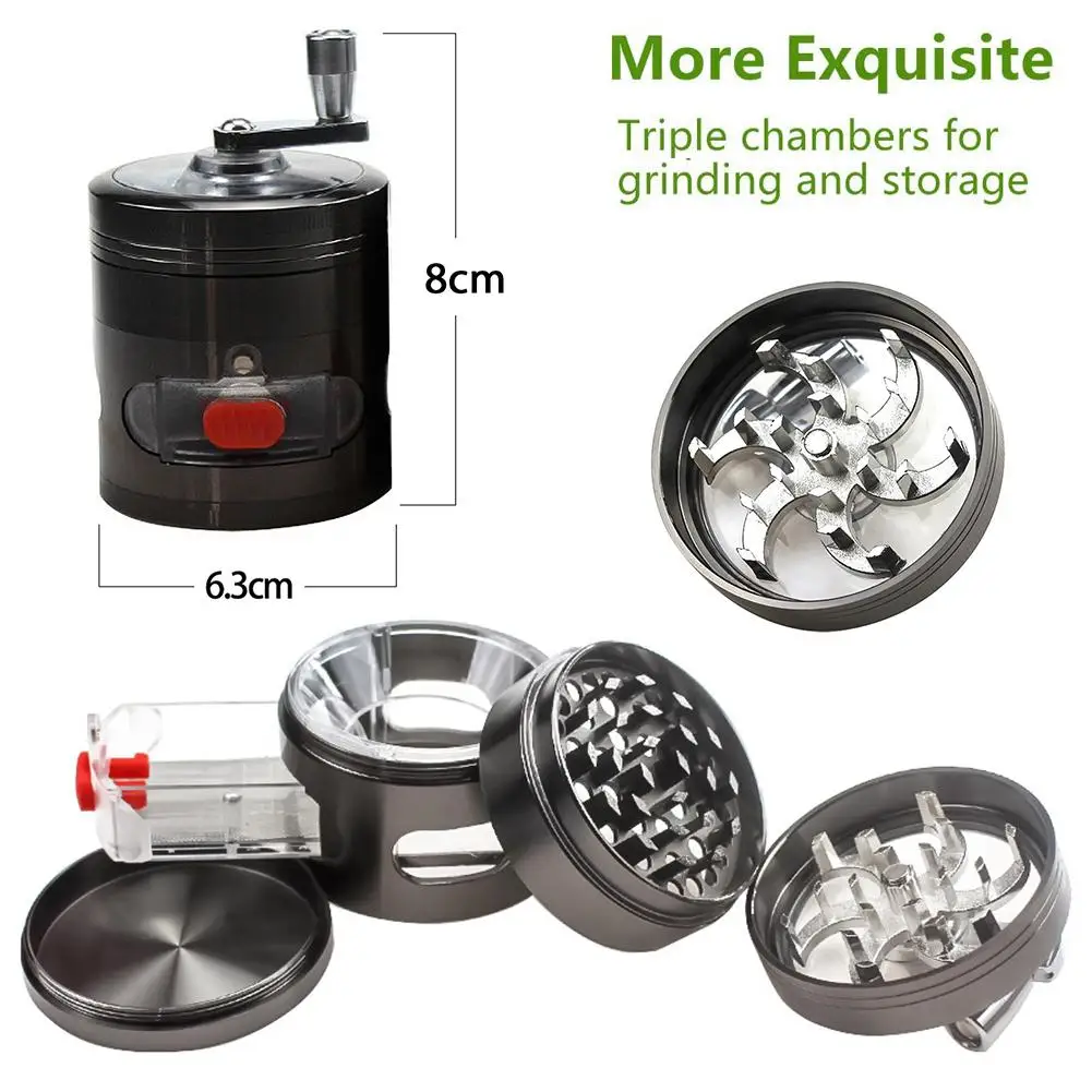 4 секционный измельчитель для специй из цинкового сплава цинковый сплав травяной