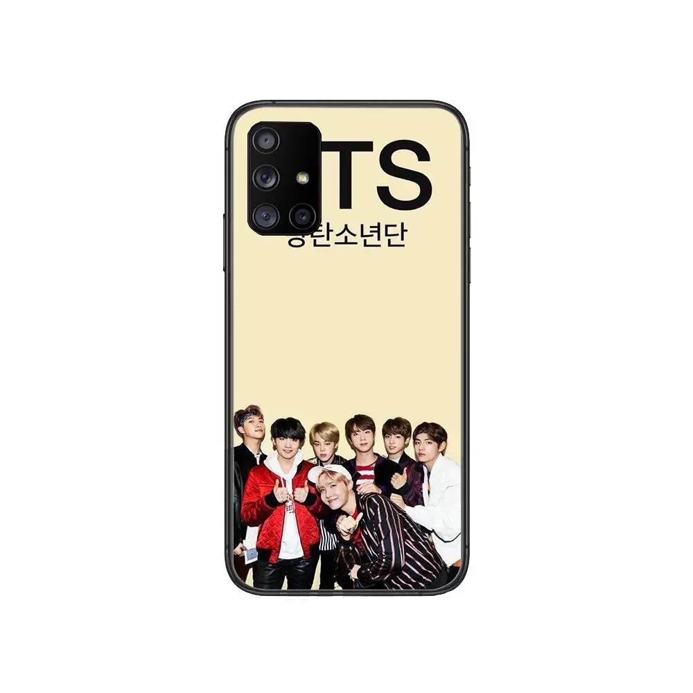 

Korean music group B-BTS KPOP Phone Case Hull For Samsung Galaxy A 50 51 20 71 70 40 30 10 80 E 5G S Black Shell Art Cell Cove