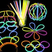 100pcs fluorescence light glow sticks necklace bracelets birthday christmas party event festival concert supplies luminous prop