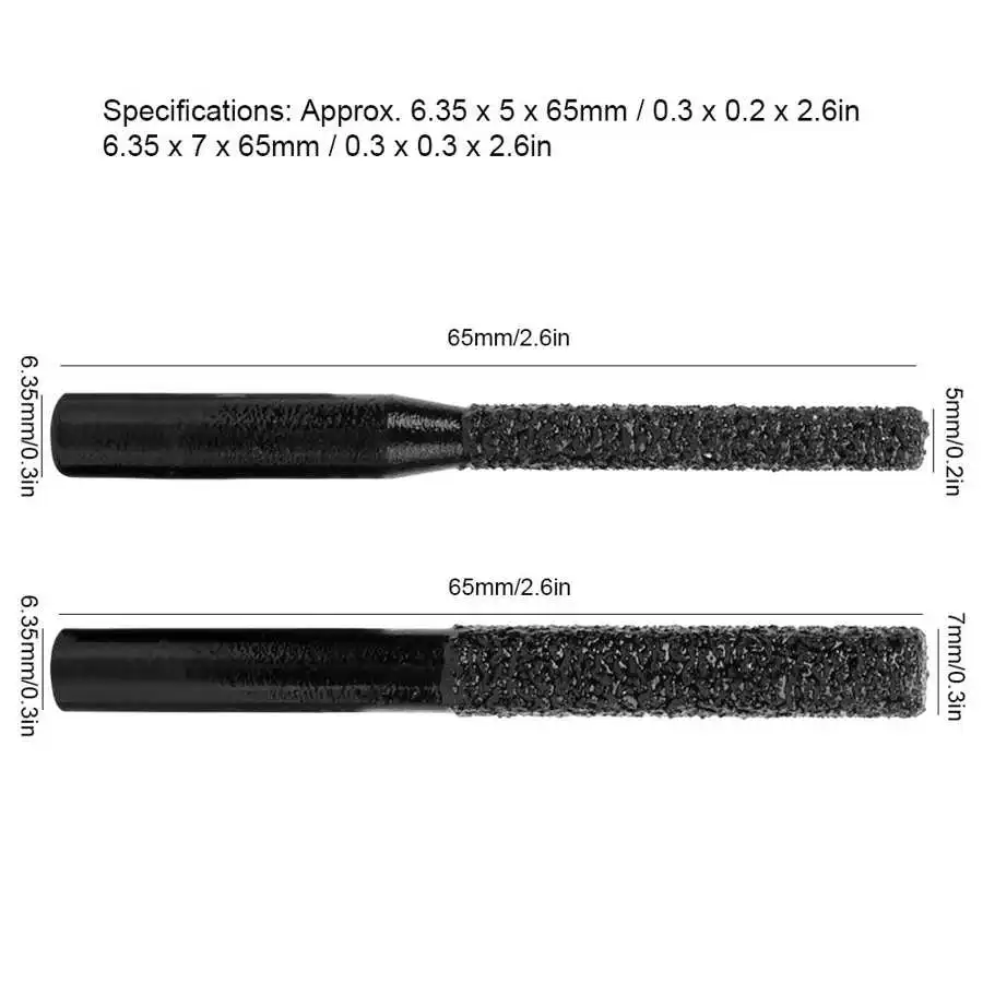 2 шт. фрезы черный паяный прямой хвостовик для кварцевого Камня Мраморный шов нож