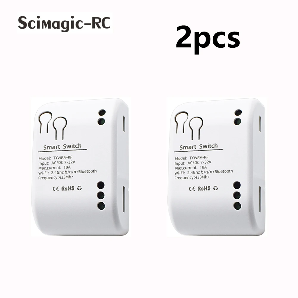 

DC7-32V 10A light switch control module compatible with Alexa and Google Home TUYA smart wifi LED voice control remote control