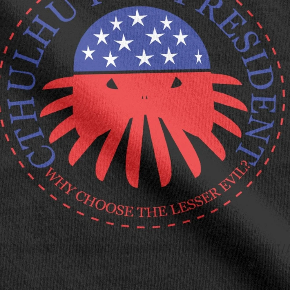 Cthulhu для President Футболка мужская хлопковая забавная футболка футболки с вырезом