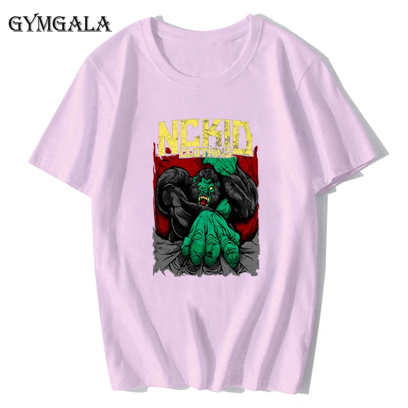 Новая футболка из 100% хлопка Свободная Повседневная летняя с круглым вырезом