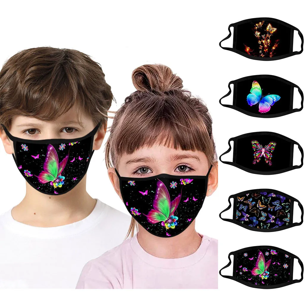 Детская маска для лица на Хэллоуин 1 шт. Забавный принт в виде бабочки Детские