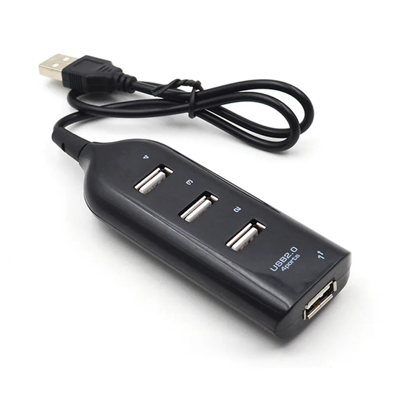 USB2.0 4 Port High Speed HUB Splitter Convenience Portable Mini USB Adapter For PC Laptop Windows Win 7/8/XP Mutiply Interface