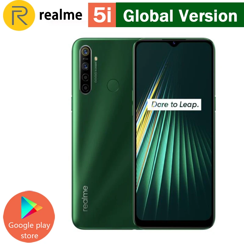 Глобальная версия realme 5i 4 Гб RAM 64 ГБ ROM мобильный телефон Snapdragon 665 AIE 12MP Quad Camera 6 5