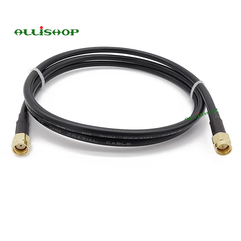 Кабель радиочастотный косичка длиной 1 30 м джемпер штырь SMA RG58 с разъемами папа и