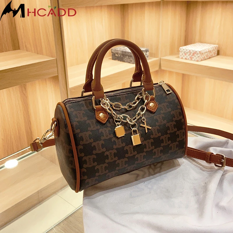 

High-quality Boston Women's Bag New Mini Retro Pillow Bag Portable Small Bag Wild Shoulder Messenger Bag Bucket Bag Handbags