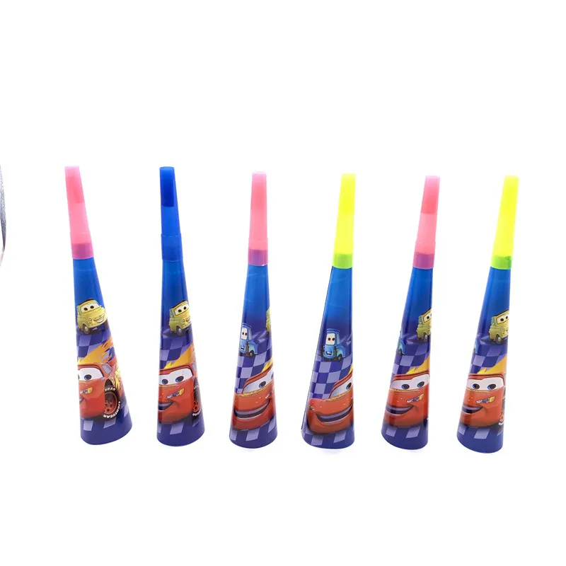 Horns-6pcs Disney Cars Lighting Mcqueen 108*180 см украшения для дня рождения Детские принадлежности одноразовая посуда скатерть для душа ребенка - Цвет: Horns-6pcs