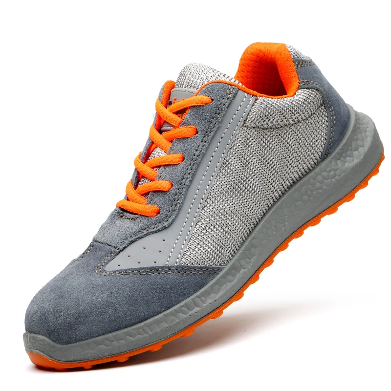 

Work Safety Shoes Men Steel Toe Cap Indestructible Working Boots Anti-smashing Men Construction Boots Safety Work Sneakers
