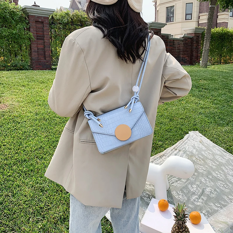 

Stone Pattern PU Leather Flap bags For Women 2020 Simple Solid Color Shoulder Handbags Female Travel Fashion Cross Body Bag