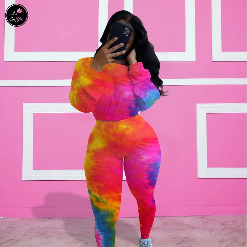 Enyu XL-XXL 2020 осенний сексуальный женский комплект из 2 предметов с завязкой длинный