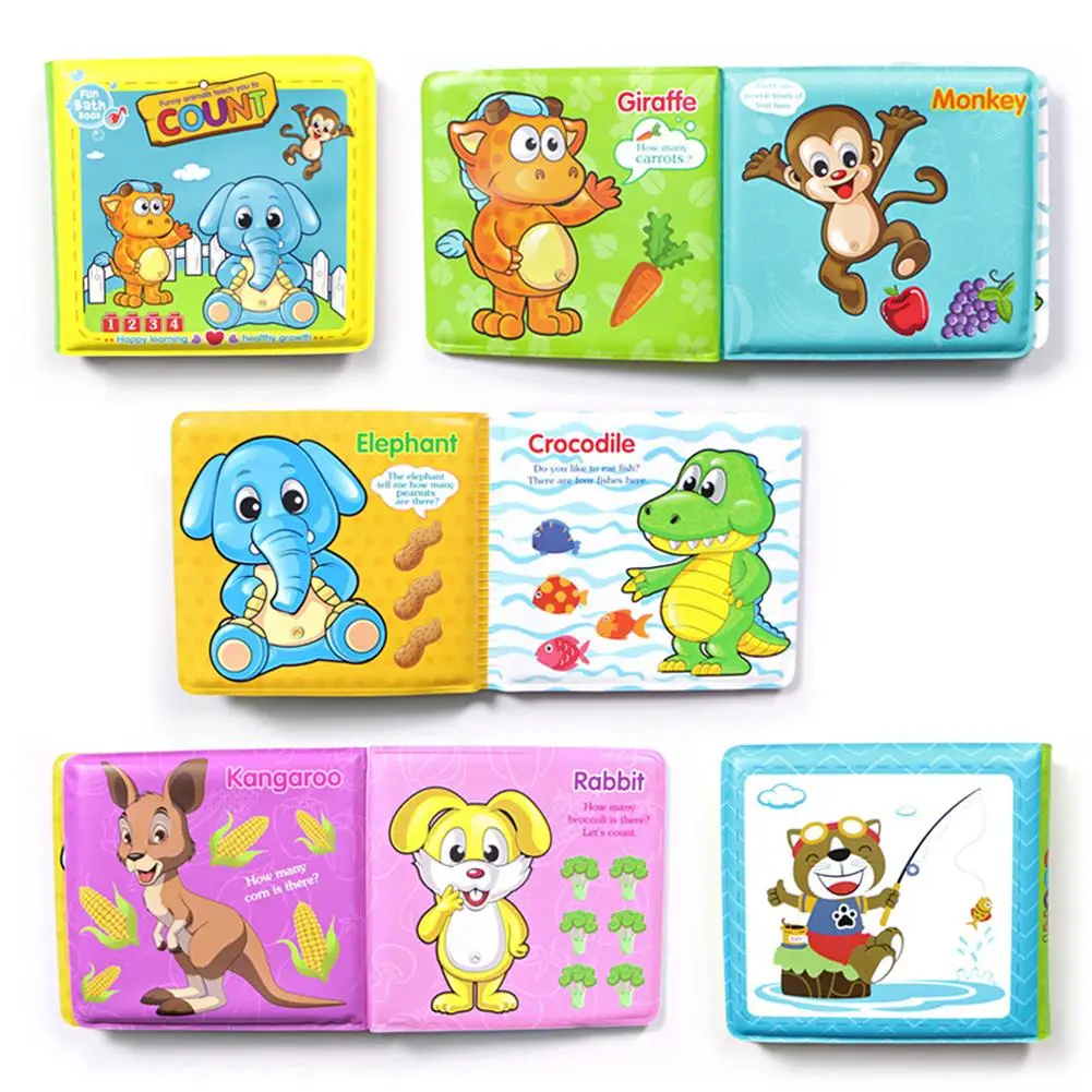 Обучающий водонепроницаемый альбом для ванны с животными из ЭВА|Язык| |