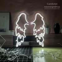 wings of angels personalized custom led neon sign suitable for indoor bar store family party wedding decor light creative gift