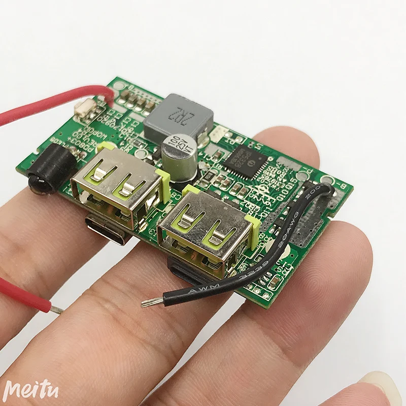 Плата быстрой зарядки 5 12 В 2 USB Type c QC 3 0 модуль для литий ионной литиевой батареи