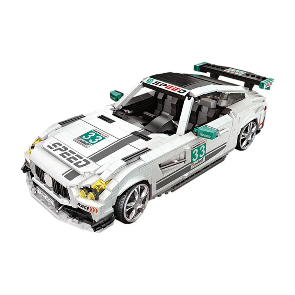 

Kids Car Model Kit Durable Assembled Car Model Block Toy 1672pcs Easy to Install Race Car Building Kit for Super Sport Car Model