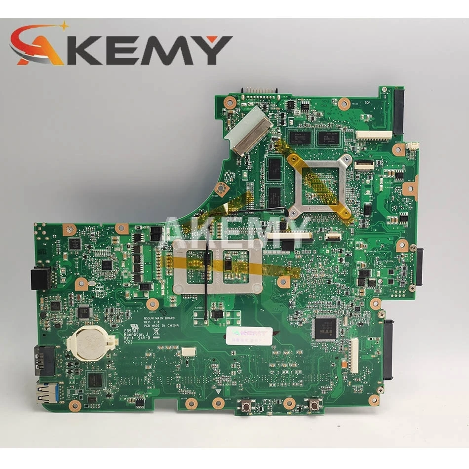 Бесплатная i7 CPU для For Asus материнская плата ноутбука N53J N53JF N53JN N53JL N53JG HM55 W/ GT425M 1G 4 * RAM