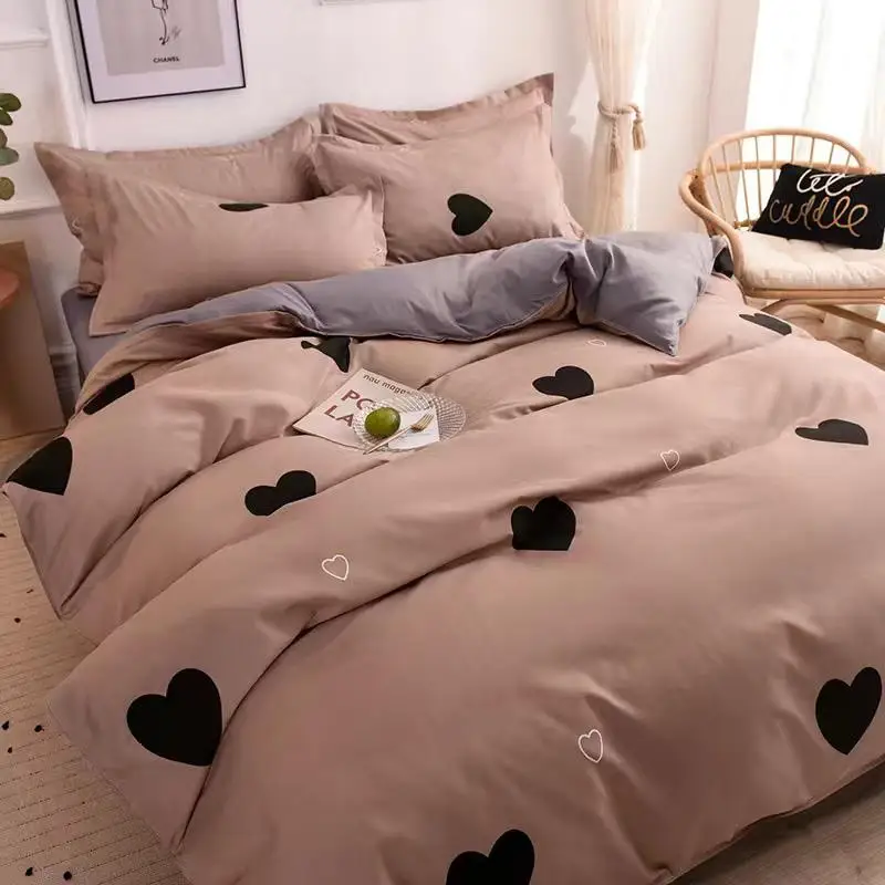 Комплект постельного белья из 30 предметов с мультяшным принтом в виде сердца