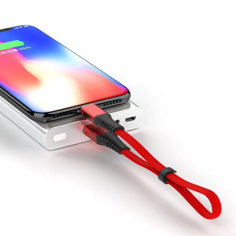 

Mobile power charging cable 30cm short line 30cm for Apple Android TypeC Keychain data cable