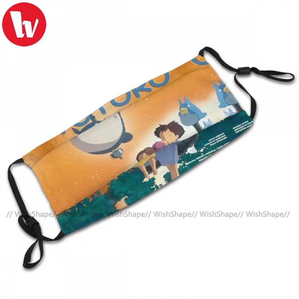 

Printed Protection Totoro Face Mask Fancy Adults Polyester Facial Mouth Mask With Filters