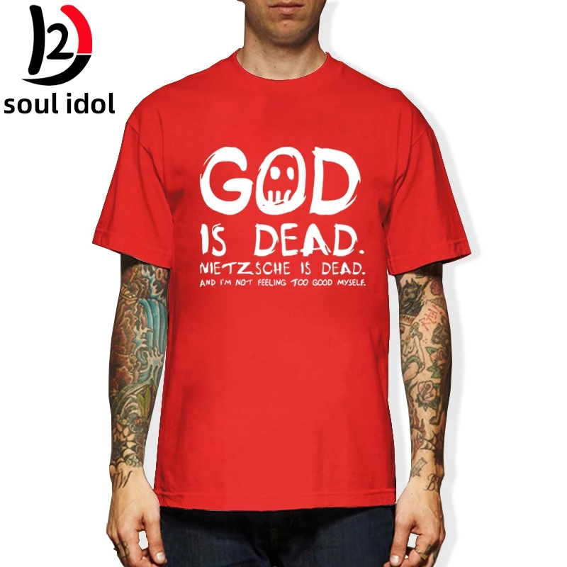 REM God is dead - Nietzsche Mir ist auch schon ganz schlecht футболка S-3XL Harajuku топы Футболка модная