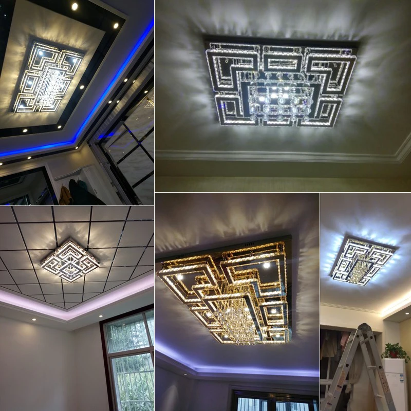 Роскошные модные хрустальные потолочные светильники для гостиной Потолочные в