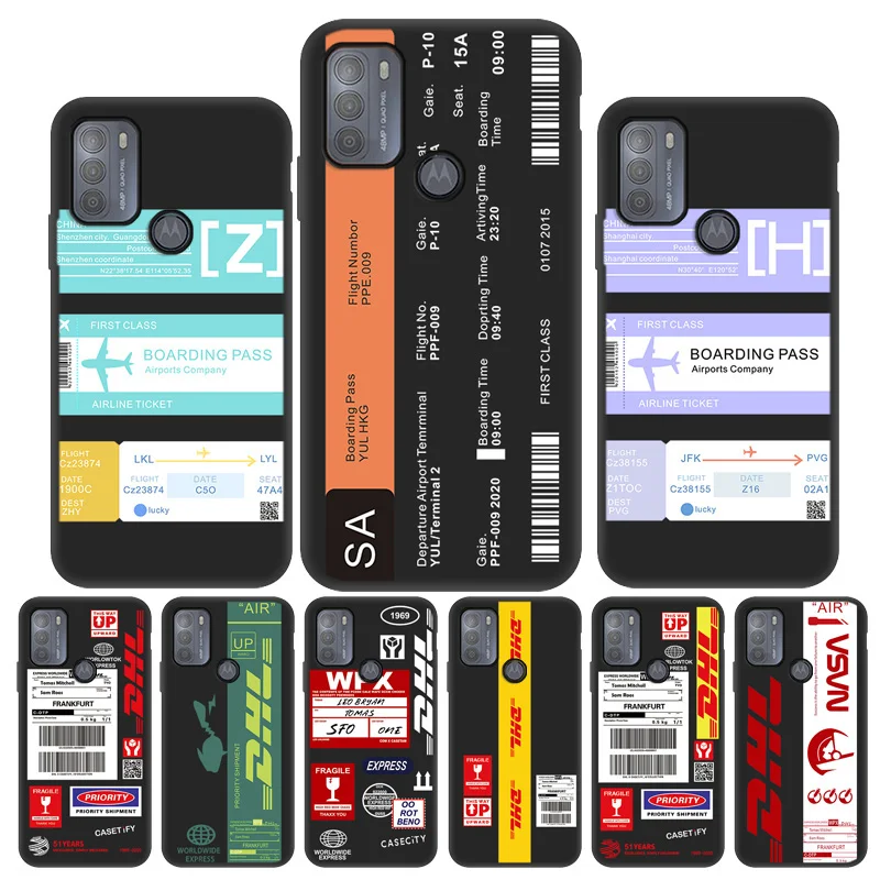 

For Moto G50 G Stylus 2021 Case DHL Express Pattern Cases Motorola Moto G9 G Play 2021 E7 Power Plus G30 G10 Edge S Soft Cover