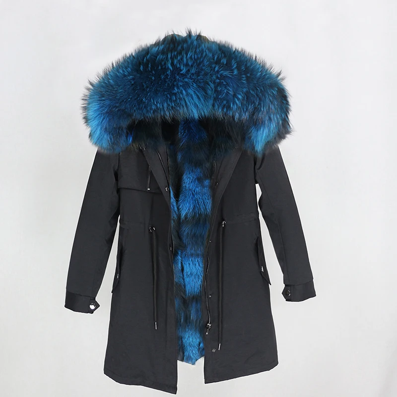 OFTBUY парка повседневное пальто из натурального меха зимняя куртка для женщин натуральный Лисий меховой капюшон, воротник лиса верхняя одежда на подкладке теплая уличная Новинка