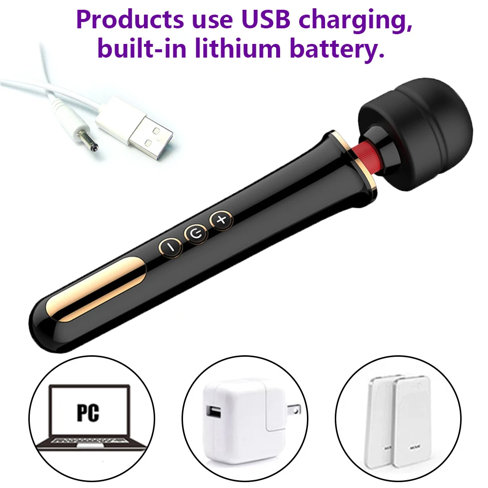 Мощный вибратор с большой головой волшебная палочка секс-игрушки для женщин