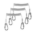 3x1,6 м выдвижная стальная проволока спиральная безопасная веревка с замком карабины