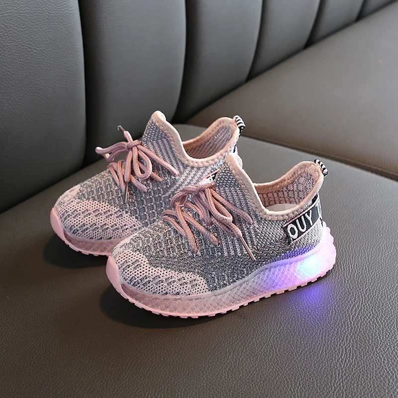 Детские кроссовки для мальчиков и девочек дышащая сетчатая обувь большие