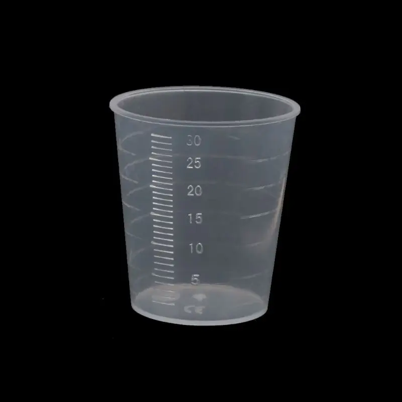 

50Pcs 30ml Plastic Graduated Cups Clear Scale Cups with 50 Pcs Wooden Stirring Sticks for Mixing Paint Epoxy Resin Tools